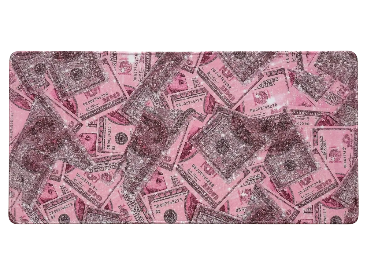 Pink Glitter Bills Mouse Pad
