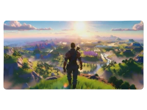 Tapis de souris Fortnite vue époustouflante sur l'île de jeu