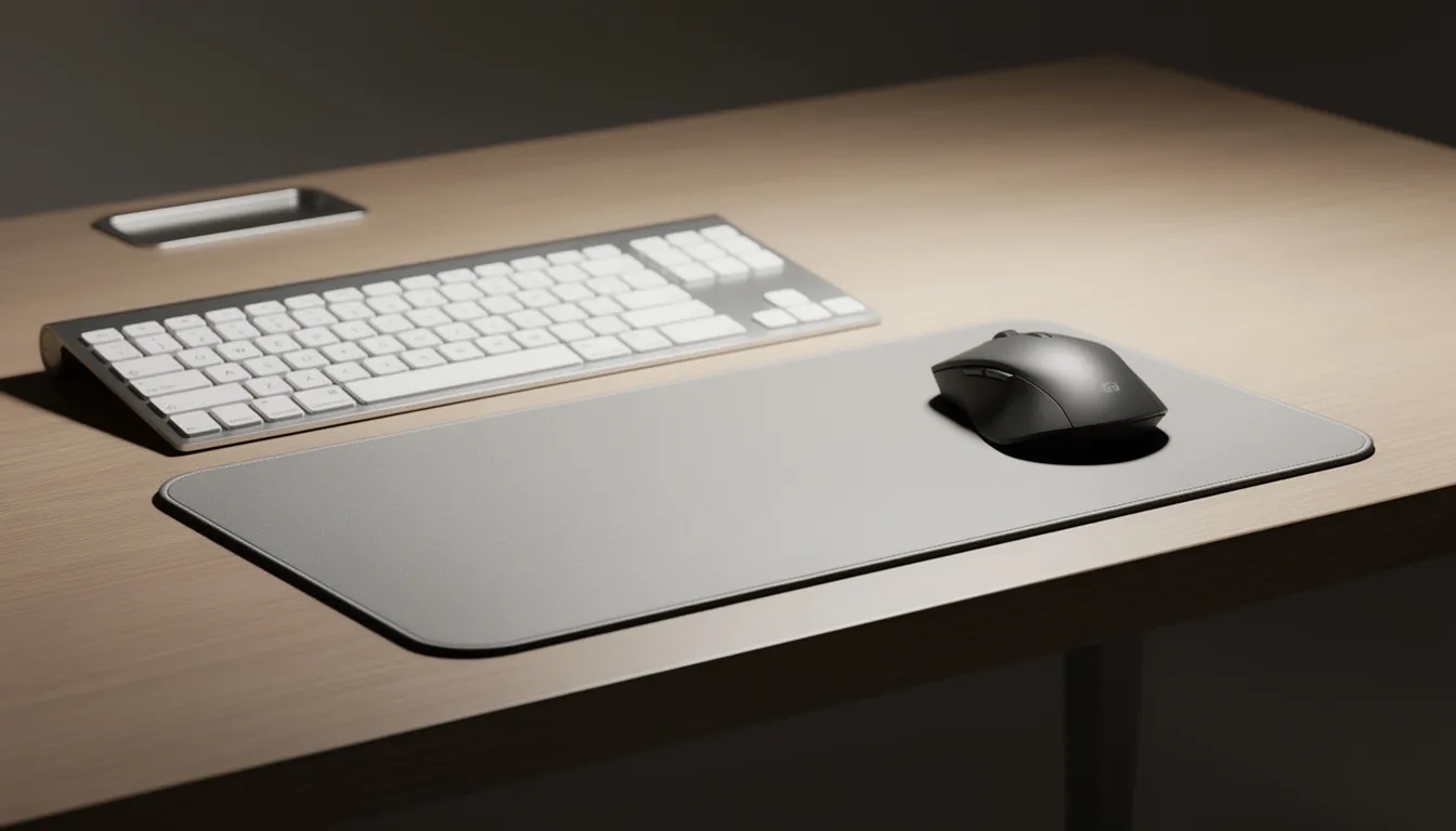 Un tapis de souris sur un bureau tuto comment retirer les taches