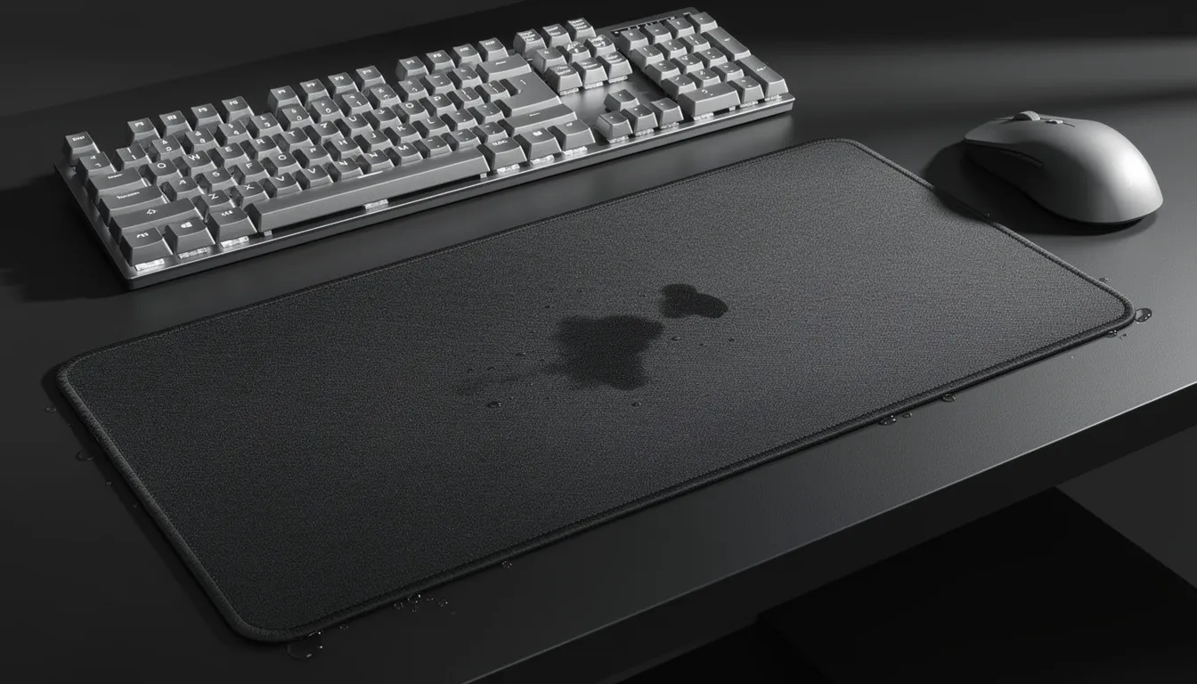 un tapis de souris sur un bureau tuto comment nettoyer