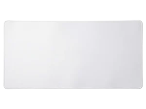 Tapis de souris blanc épuré BuddyPad, design minimaliste, surface tissu micro-tissé