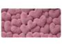 Gros plan texture fourrure rose du tapis de souris cœurs romantique et moelleux