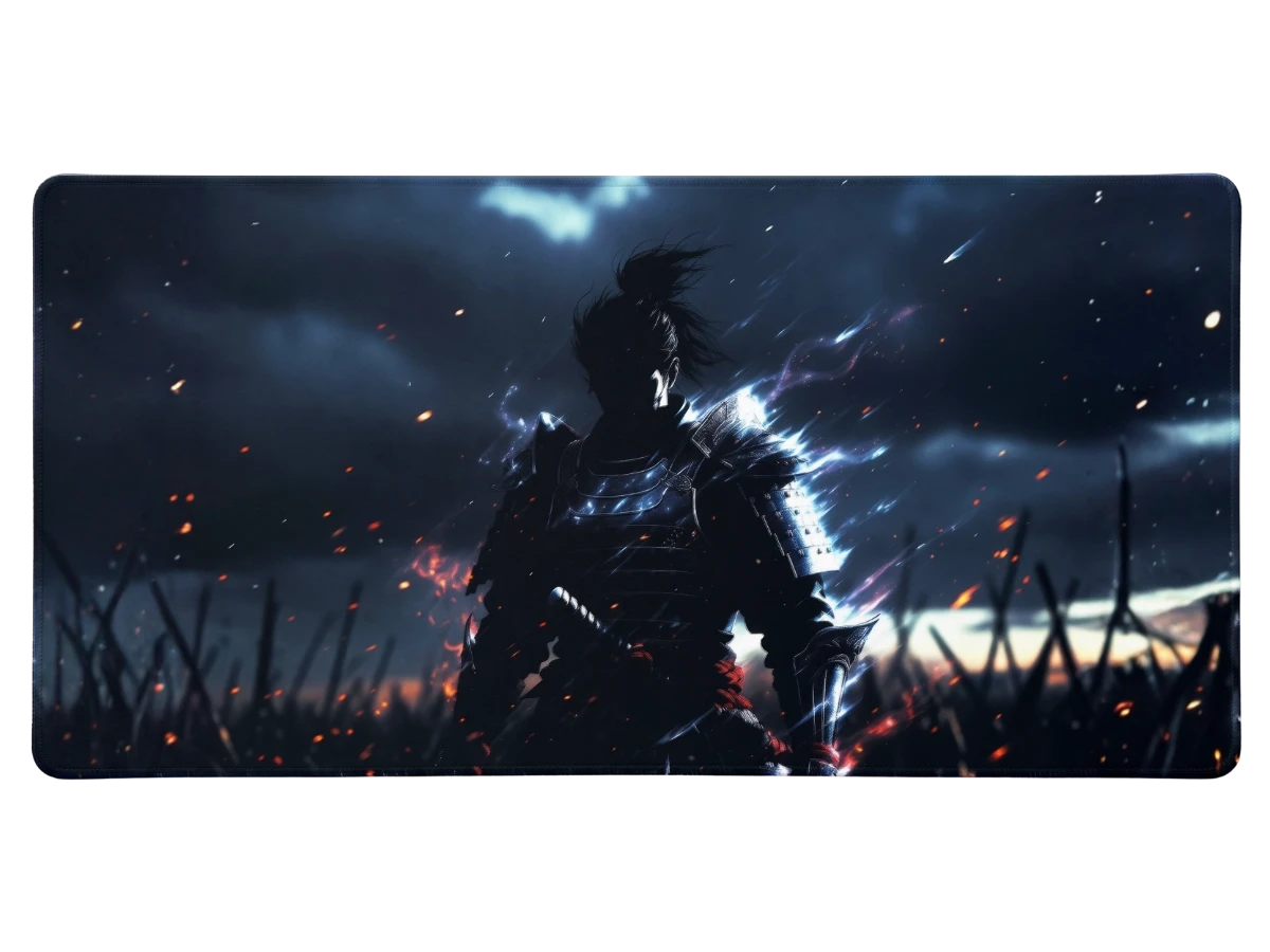 Tapis de Souris Samouraï Nuit Étoilée